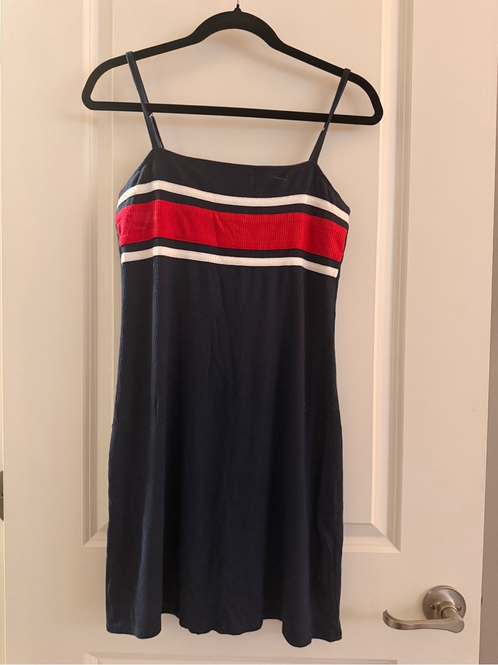 Hollister Navy Top with White Logo Tag